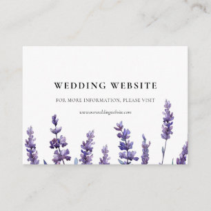 Informações Cartão do site de casamento da lavanda floral eleg