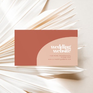 Informações Cartão do site de casamento Pach Terracotta