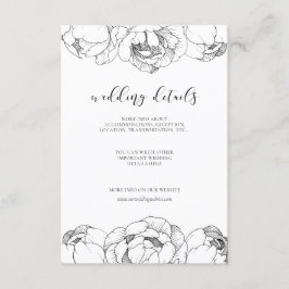 Informações Cartão dos detalhes do casamento de peões negros e