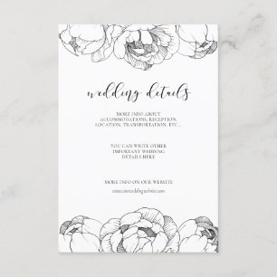 Informações Cartão dos detalhes do casamento de peões negros e