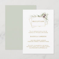 Cartão Geométrico de Recepção de casamento Eucalyp