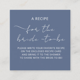 Informações Cartão Inclusivo "UMA RECEITA" para o chá de noiva