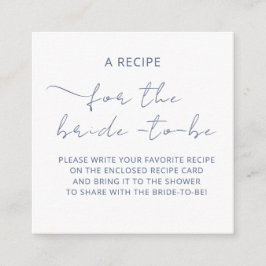 Informações Cartão Inclusivo "UMA RECEITA" para o chá de noiva