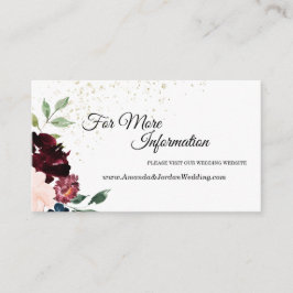 Informações Cartão incluso no site de casamento Celebração de