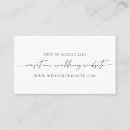 Informações Cartão Online RSVP de Casamento de Caligrafia Mode