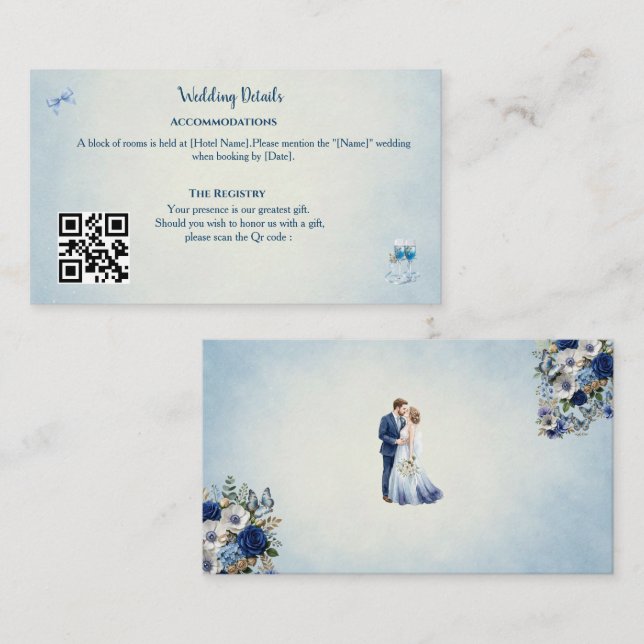 Informações Cartão Personalizado de Enclosure Something Blue (Frente/Verso)