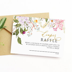 Informações Cartão Raffle da Fralda de Flores Selvagens