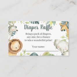Informações Cartão Raffle para Fralda de Animais Safari