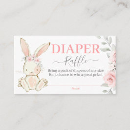 Informações Cartão Raffle para Fralda de Chá de fraldas Bunny