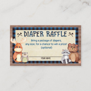 Informações Cartão Raffle para Fralda de Chá de fraldas Woodla