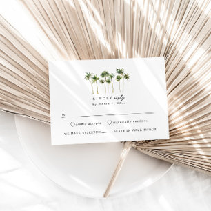 Informações Cartão RSVP de Casamento de Destino de Praia Moder