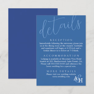 Informações Cartão RSVP de Casamento de Script de Caligrafia A