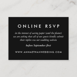 Informações Cartão RSVP Online de Casamento de Anéis Dourados