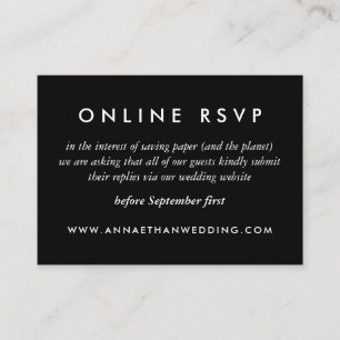 Informações Cartão RSVP Online de Casamento de Anéis Dourados 
