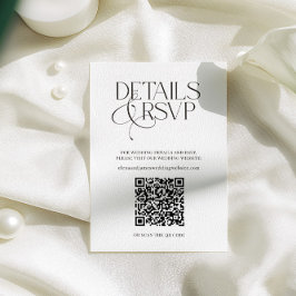 Informações Cartão Simples de RSVP e Detalhes do Casamento com