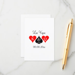 Informações Cartão vertical do tema do casamento de Las Vegas