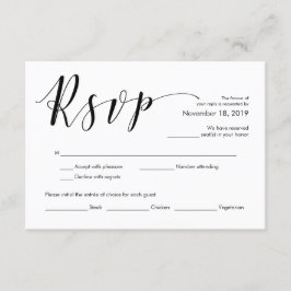 Informações Cartão Wedding elegante bonito do cerco de RSVP