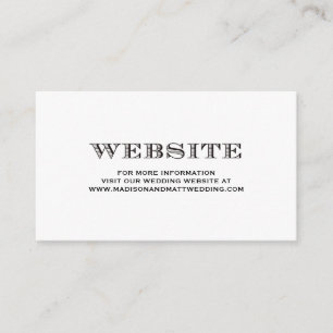 Informações Casados Cartão de Site de Casamento