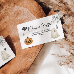Informações Chá de Bebê de Halloween - Cartão de Rifas de Fral
