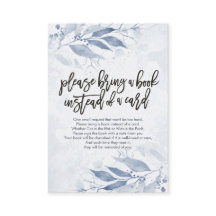 Chá de fraldas Traga um livro em vez de um cartão