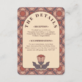 Informações Código QR do Cartão de Detalhes do Casamento Flora