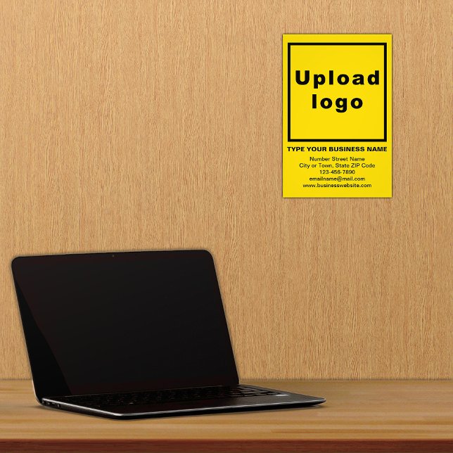 Informações Comerciais Impressão de Fotografia de  (Advertise your business. Build brand name awareness. Your business brand on yellow photo paper.)