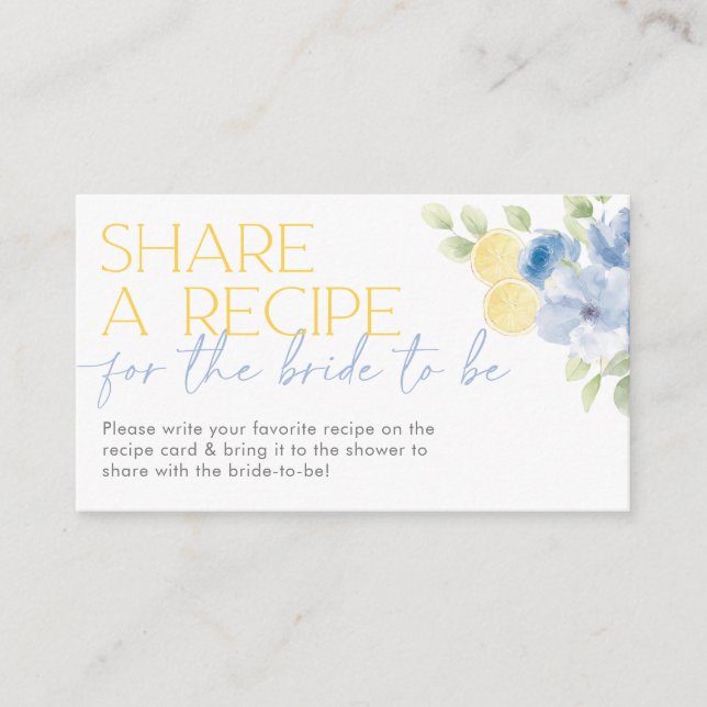 Informações Compartilhe um cartão de receita Main Squeeze Chá  (Frente)