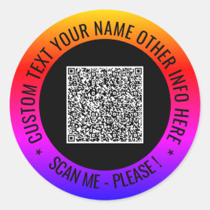 Informações de Análise de Código QR e Autocolantes