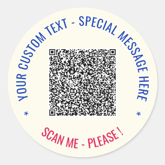 Informações de Análise de Código QR e Autocolantes (Frente)