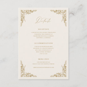 Informações de Casamento do Cartão de Receptáculo