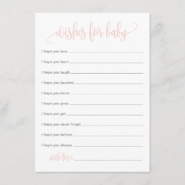 Informações Desejo Um Cartão De Bebê. Cartão Rosa Bebê Bash