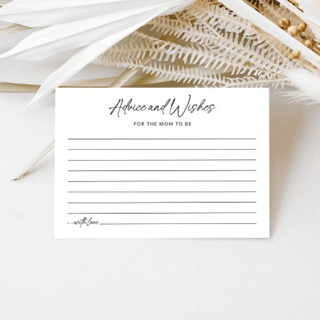 Informações Desejos Para Cartão De Conselhos De Chá de fraldas (Criador carregado)