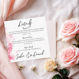 Informações Detalhe do Cartão de Casamento Botânico Minimalist