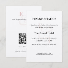Informações Detalhes do Cartão de Transporte para Casamento Bl