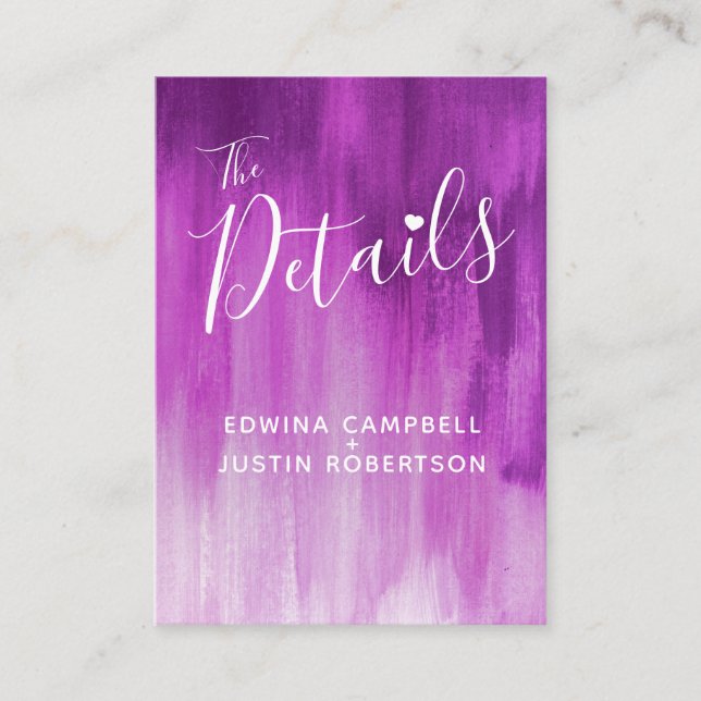 Informações Detalhes do casamento cartão de enclave de arte ro (Frente)