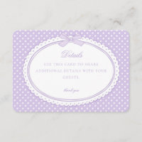 Detalhes do Laço Coquette de Gingham Roxo Cartão