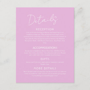 Informações Detalhes Rosa Grande Cartão de Enclausuramento de