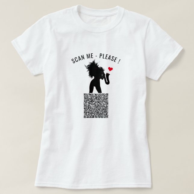 Informações do Código QR Digitalizar-me T-Shirt En (Frente do Design)