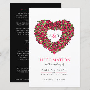 Informações do convidado de casamento do Red tul