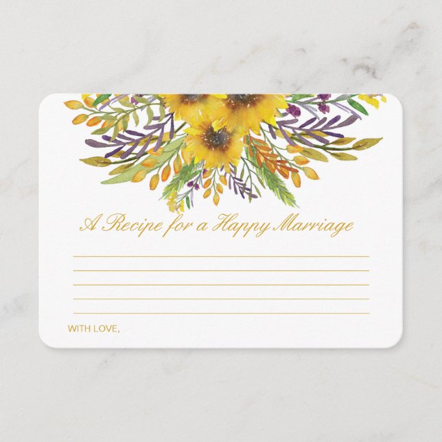 Informações Editável uma receita para um cartão de casamento f (Frente)