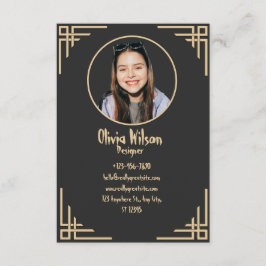 Informações Elegante Cartão de visita de folha de ouro