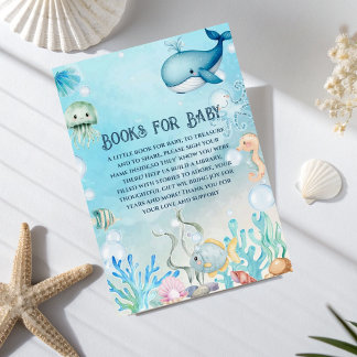 Informações Em Sea Books para cartão de Chá de fraldas