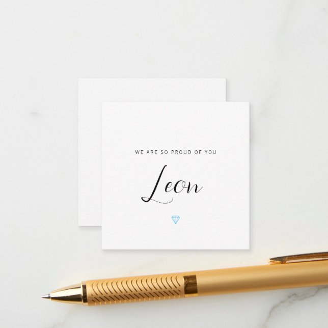 Informações Estamos Tão Orgulhosos De Você, Com Cartão Azul (Frente/Verso In Situ)