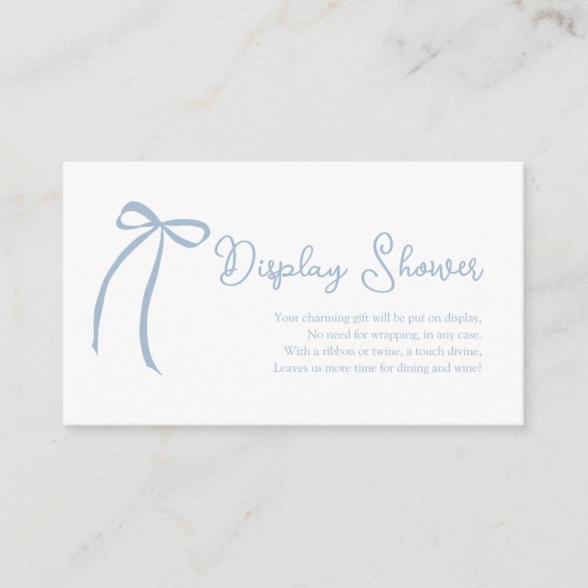 Informações Exposição de Arco Azul Empoeirado Cartão de Enclau (Frente)