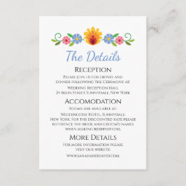 Informações Flores Folclóricas Polonesas Cartão Amarelo de Cas