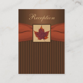 Informações Folha de outono, Cartão de Recepção de Listras