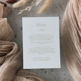 Informações Folha mínima | Cartão de gabinete Dourado