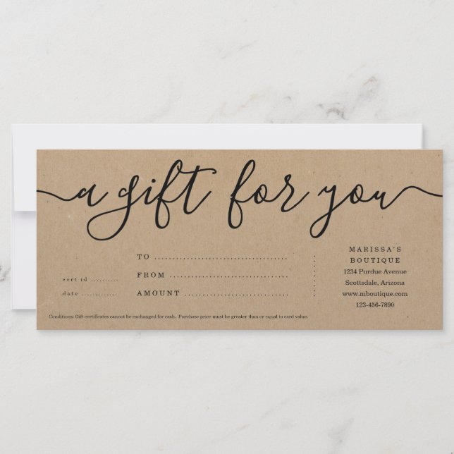 Informações gerais do Kraft do Certificado de Pres (Frente)