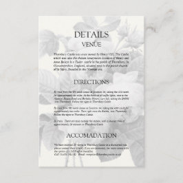 Informações Isabella Vintage Rosas de casamento Cartão de Deta