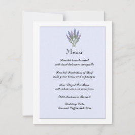 Informações/Lavanda Cartão de Menu